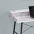 Computer Desk, Home Office, Laptop, Storage Shelves, 48"L, Work, White Marble Look Laminate, Black Metal, Contemporary, Modern-1052875612