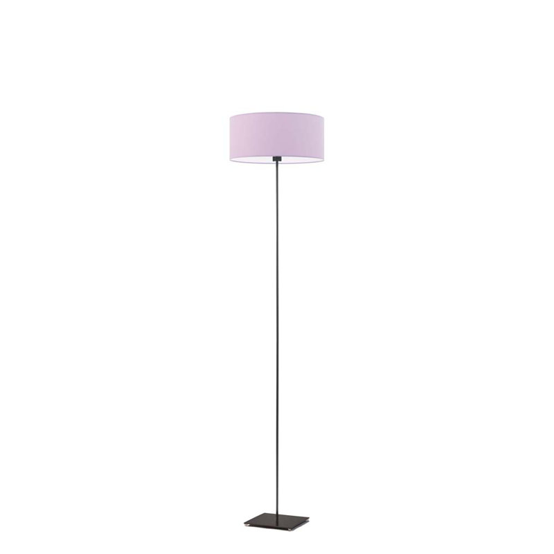 Ayania 150cm Traditional Floor Lamp, Black, Light Violet