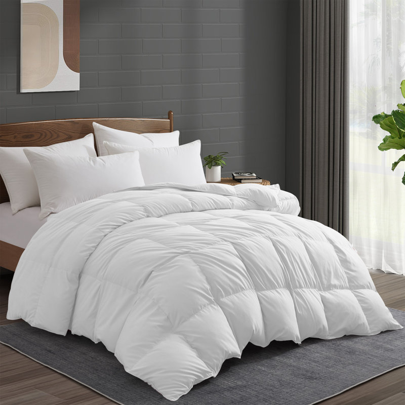 Insert de couette en duvet synthétique de qualité supérieure toutes saisons, Grand, Blanc