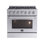 GMP 36'' Gas Range w/ 6 Italian Burners Cooktop & Convection Oven in Stainless Steel WFG3601S