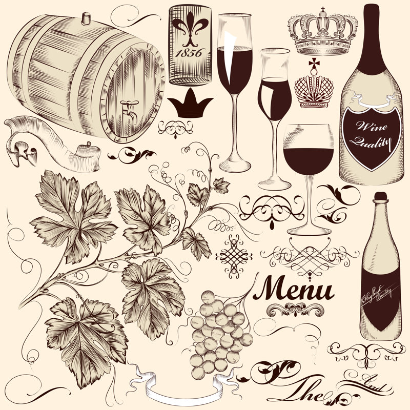 Collection Of Vector Decorative by Mashakotcur - Wrapped Canvas Print, 30cm H x 30cm W