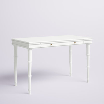 Modern Charboneau Writing Desk – Elegant Solid Wood with Tapered Legs & Soft-Close Drawer for Home
