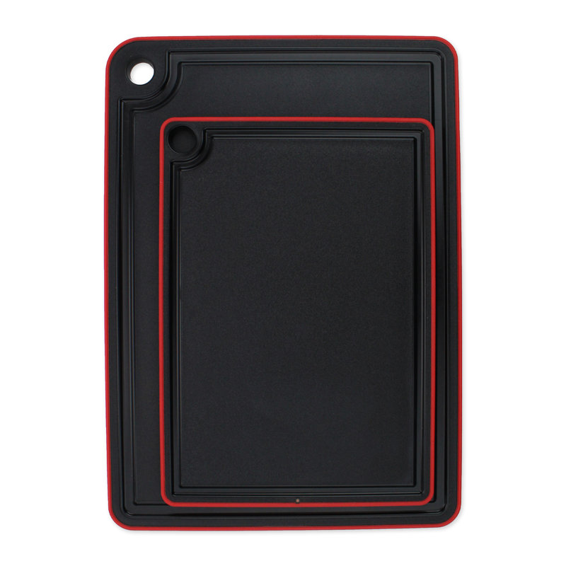 Linden Sweden 2 Piece Plastic Cutting Board Set, Red