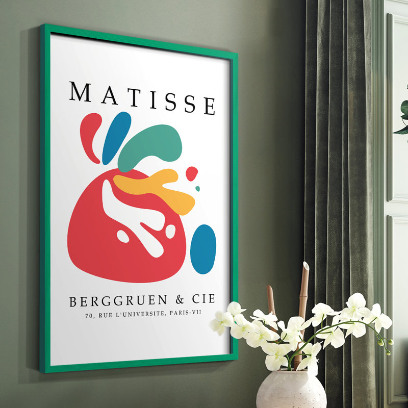 Matisse CEC XXXIX, reproduction encadrée - bois massif, Vert, H 10 po x l 8 po