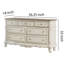 Commode 7 tiroirs en bois massif l 56,25 po Garris