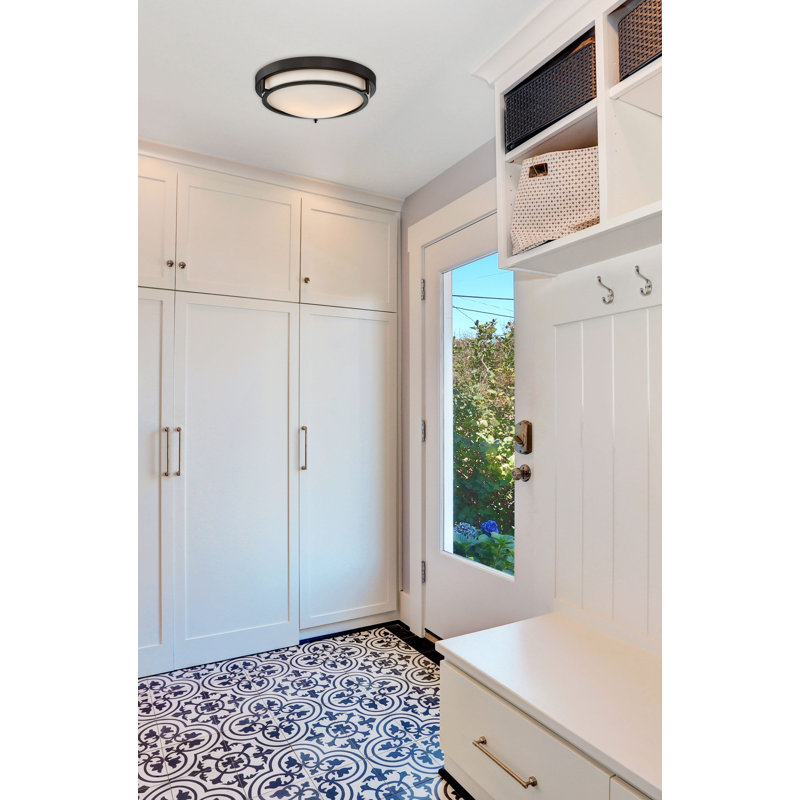 Aaru Glass Flush Mount, Oil Rubbed Bronze