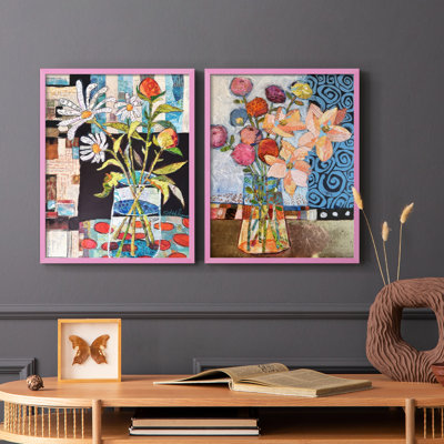 Papier mâché Arrangement I-Premium, reproduction encadrée prête à accrocher - aucun clou requis