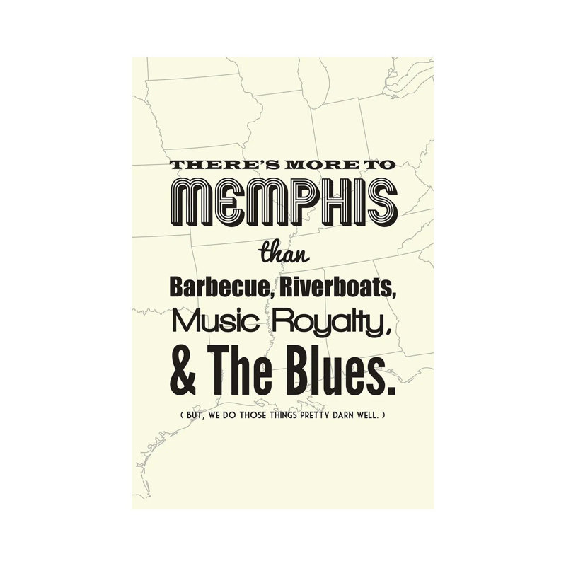 There's More to Memphis, Light 1 Piece Wall Art on Canvas, 101.6 cm H x 66.04 cm W x 1.91 cm D, Wrapped Canvas
