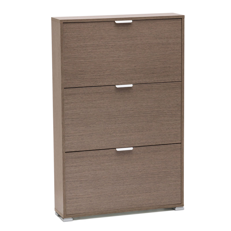 9 Pair Flip Down Shoe Storage, Grey Oak