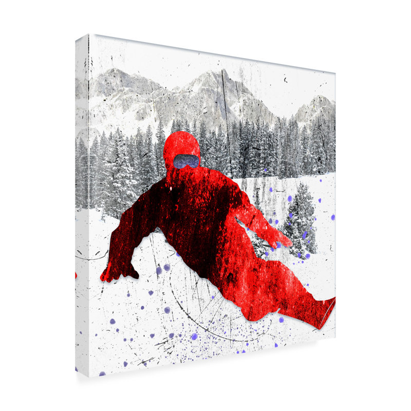 Lightboxournal «Extreme Snowboarder 02», art sur toile, H 14 po x l 14 po x P 2 po
