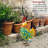 Charneshia Rooster Metal Garden Statue