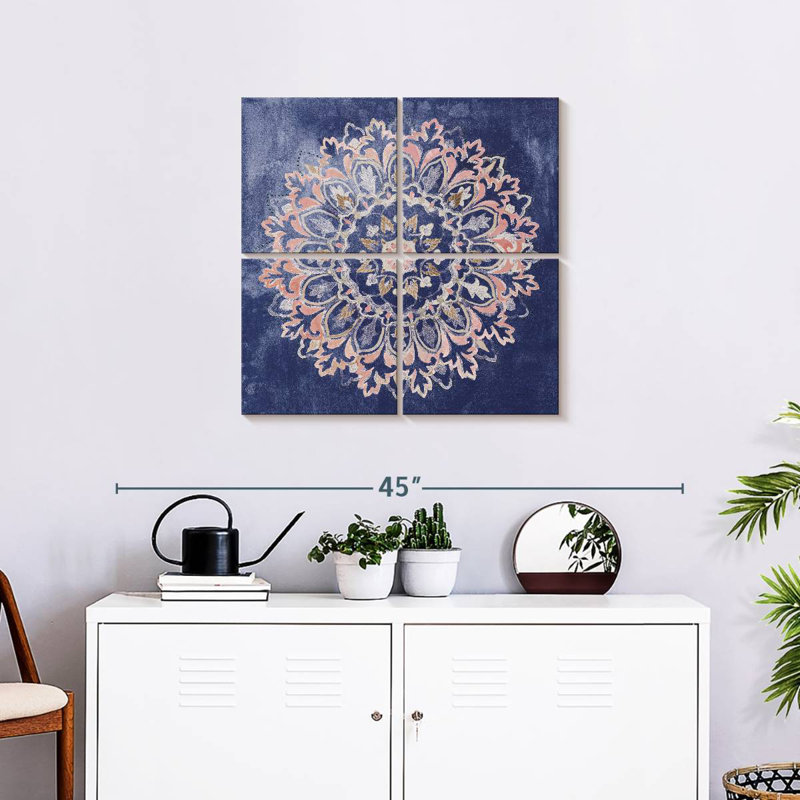 Kala Mandala Delight bleu marine, H 26 po x l 26 po