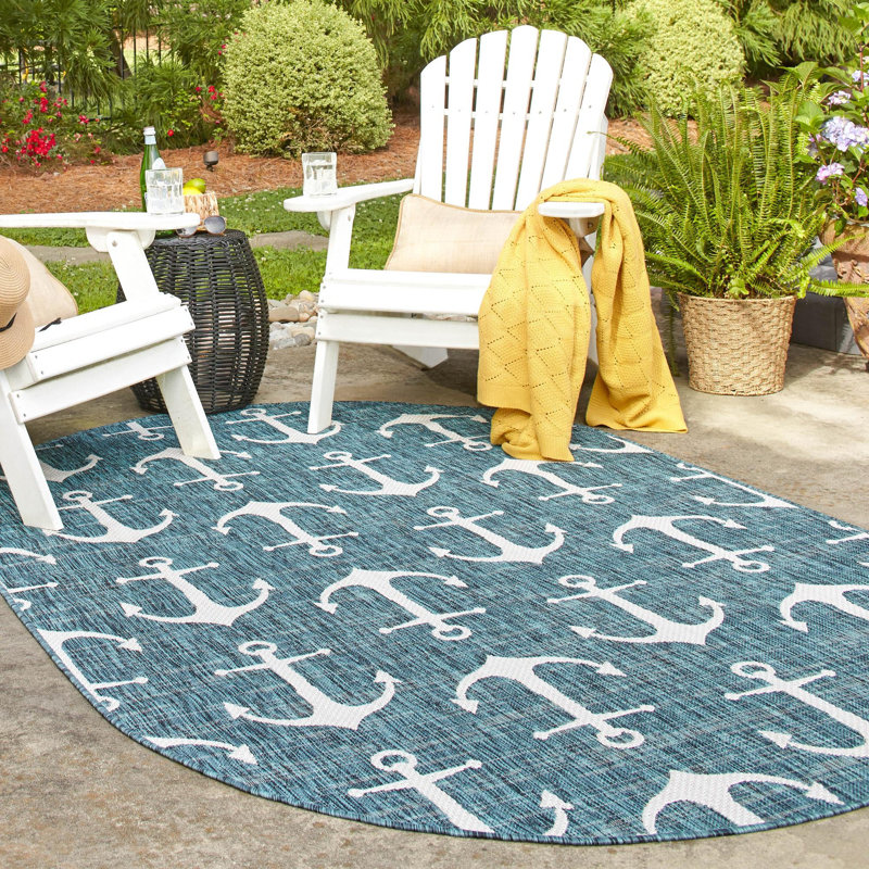 Tapis d'extérieur Ayton, Ovale 7 pi 10 po x 10 pi
