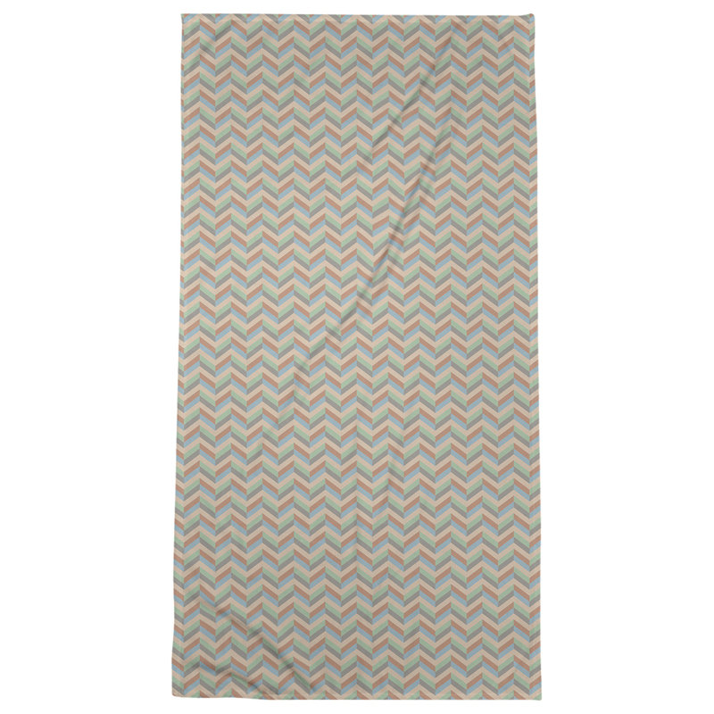 Serviette de plage à chevrons, Orangé