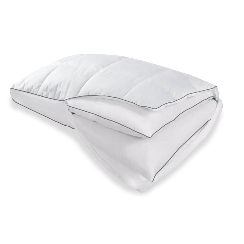 Delara White Merino Wool Quilted Adjustable Pillow with Organic Cotton Cover