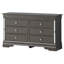 Commode Verona G6702-D avec design en relief champagne argenté, style traditionnel actualisé et poignées de tiroir chromées