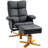 Lahens Upholstered Swivel Recliner with Footstool