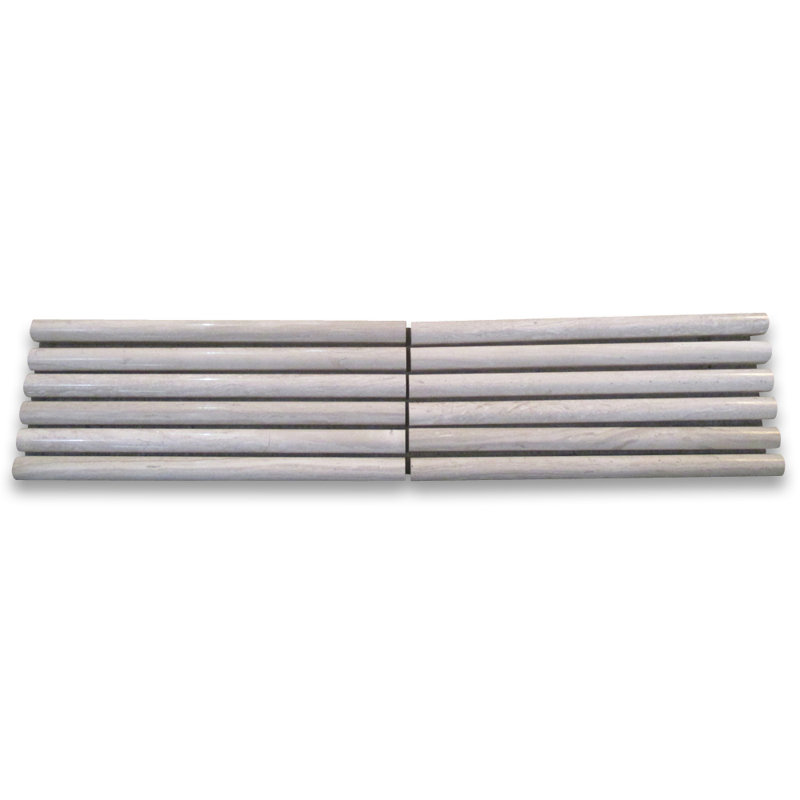 Athens Silver Cream Marble 12 in. x 1 in. Marble Tile