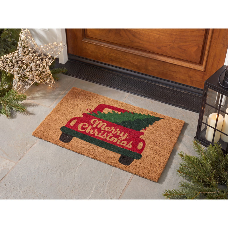 Doormat MIRELO Multicolour 40 x 60 cm Christmas Motif Coir