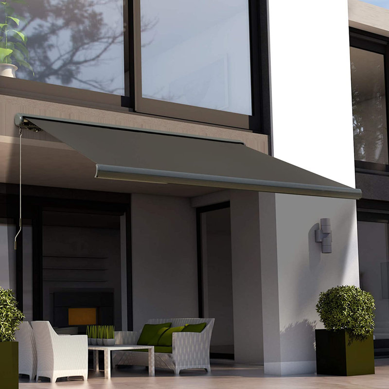 GroveHill 3.5 x 3 m Electric Awning with Remote Controller UV50+ Grey