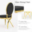Chaise parsons en velours capitonné Magena