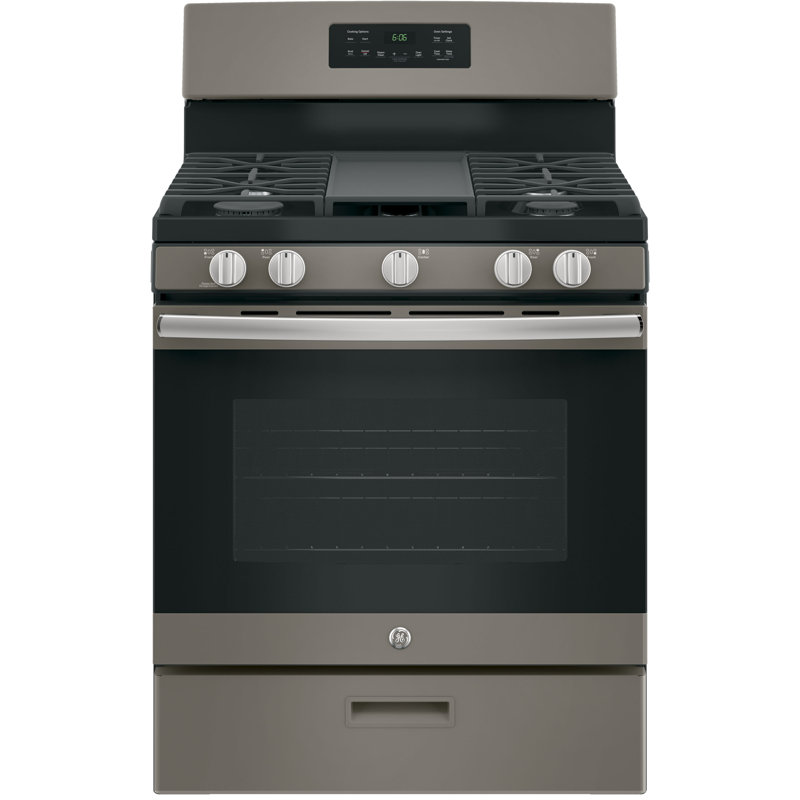 30" 5 cu ft. Freestanding Gas Range with Griddle, Slate