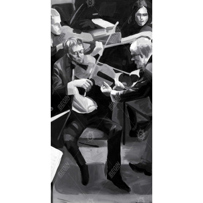 Symphony orchestra performing - 15.75"x31.50" Desk mat
