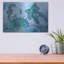 Art mural en métal luxueux «Ocean Blues B» par Jean Plout, 16 po x 12 po-131632112