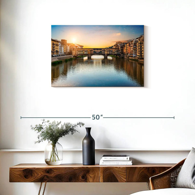 Lilie Ponte Vecchio Bridge, H 20 po x l 30 po