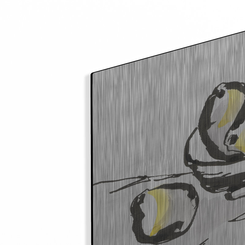 Art mural luxueux «Lemon Tint» par Chris Paschke, H 12 po x l 12 po