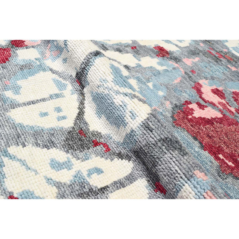 Nomad Hand Knotted Abstract Area Rug, Rectangle 8' x 10'