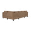 Canapé modulaire moderne en forme de U avec canapé modulaire de coin 115,7 po avec porte-gobelets intégré, espace de rangement et ports USB pour le salon, brun