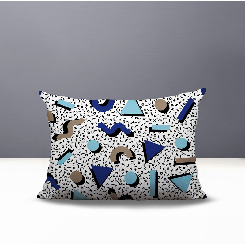 Coussin lombaire réversible intérieur / extérieur Moxo, Rectangle H 14 po x l 20 po, NavyBlue