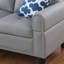 Faux Leather Sectional Sofa With Ottoman-131255605