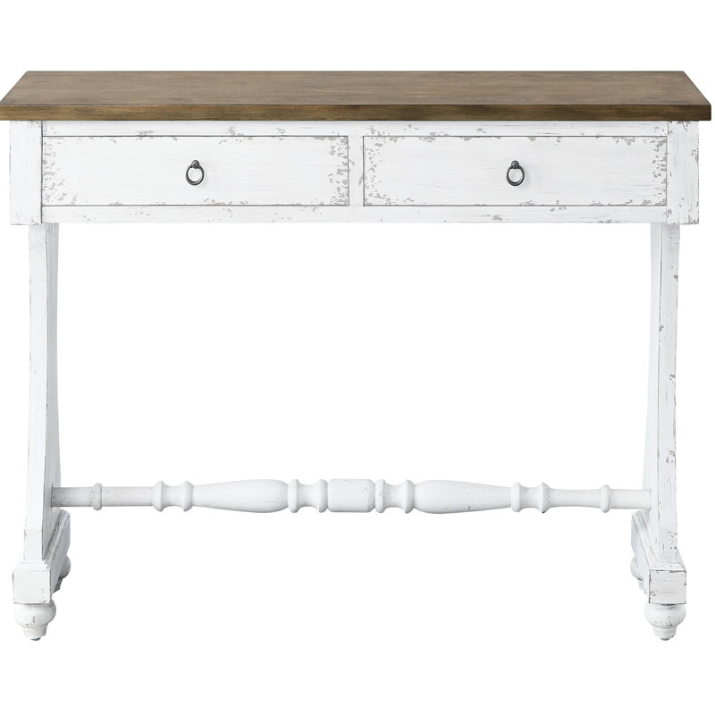 Console blanc antique - Deux tiroirs spacieux pour les clés et les portefeuilles