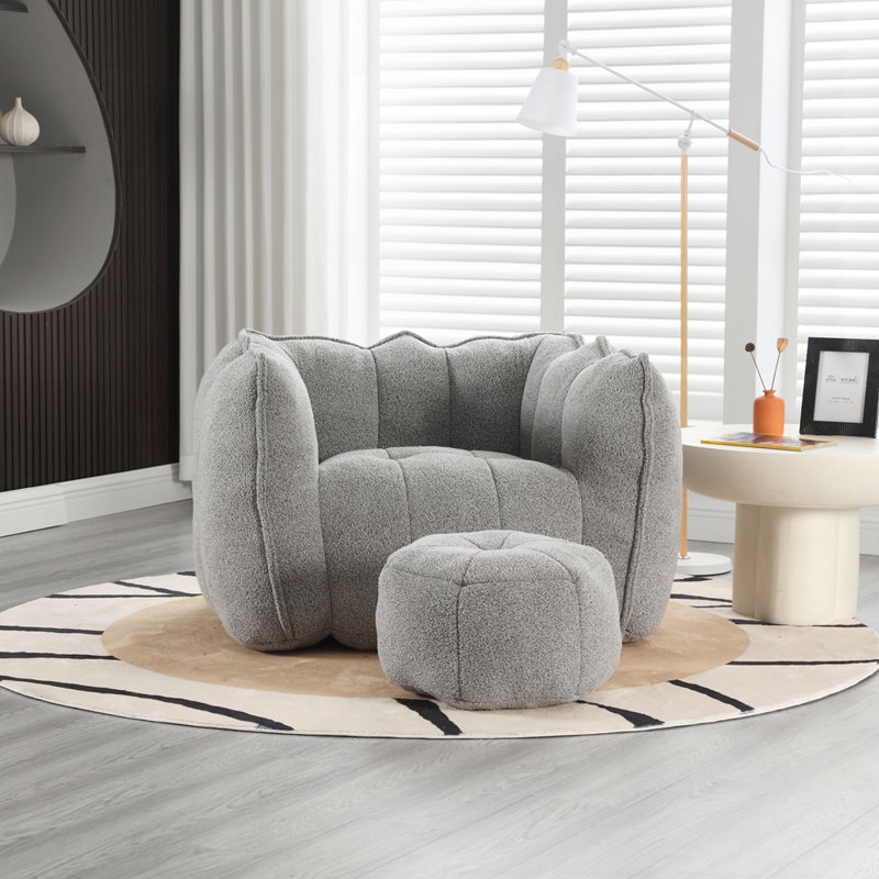 Fauteuil à billes en chenille super confortable avec poignée et accoudoirs pour adultes, parfait pour se détendre et se divertir dans divers environnements intérieurs