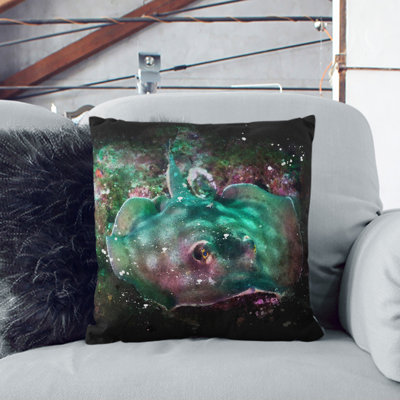 Sting Ray Square Throw Cushion