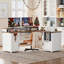 Bureau en L 69 po avec tiroirs et armoire de rangement Farmhouse-114236118