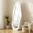 Wavy LED Full-Length Mirror, Solid Wood Frame, Shatterproof, Floor & Wall Mount-1926038088