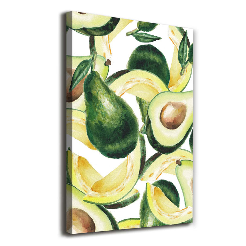 An Avocado - Wrapped Canvas Print