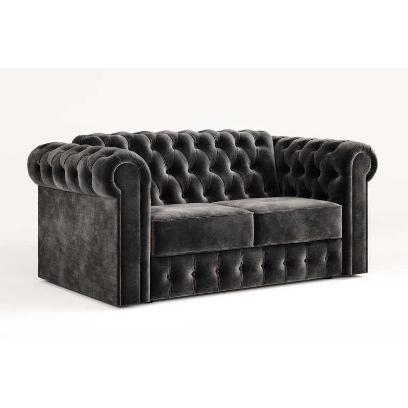 Jay-Be® Chesterfield Sofa Bed with e-Sprung™ Mattress - Two seater - Luxe Velvet, Steel