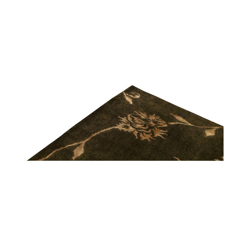 Tapis brun de haute qualité noué à la main