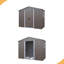 Abri de jardin en métal de 2,4 m x 1,2 m avec fenêtre-135826139-135826137