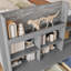 Twin Size Loft Bed With Multi-Storage Shelves And Storage, Low Loft Bed With Curtain Under The Bed And Chalkboard, No Box Spring Needed, White-780664157-780664162