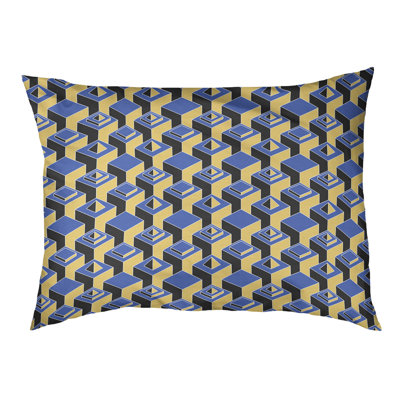 Chen Geometric Polyester Pet Bed