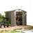 Garden Storage Shed Outdoor Storage Shed Metal Garden Tool Storage Shed With Sloped Roof-121497828