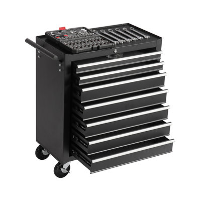 7-Drawer Tool Box With Wheels Multifunctional Tool Cart Mechanic Tool Storage Cabinet,Rolling Tool Chest