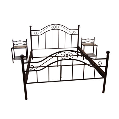 Gwinnett 44cm W Metal Bedside Table