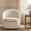 Modern Upholstered Swivel Barrel Accent Chair With Chenille Fabric-647628041