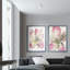 Magenta pétales I, ensemble de 2 reproductions d’art encadrées-363635256-363635260-363635255